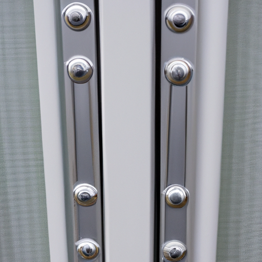 Detailweergave van een van de twee deuren met abs randen en plastic handgreep