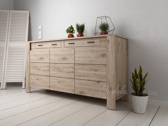 Dressoir marine licht eiken 170 cm 92000000786321570