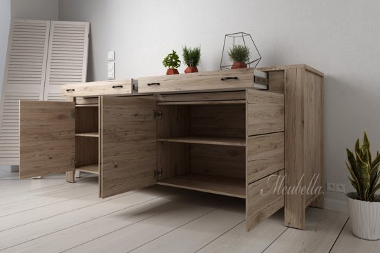 Dressoir marine licht eiken 170 cm 9200000078632157_12