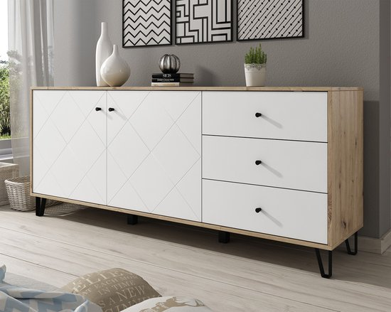 Meubella dressoir barlo wit eiken 183 cm m8oldgxogl7a vvv2pwm