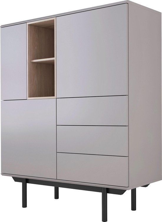 Meubella dressoir iris grijs eiken 100 cm nowlxmjjw0vk