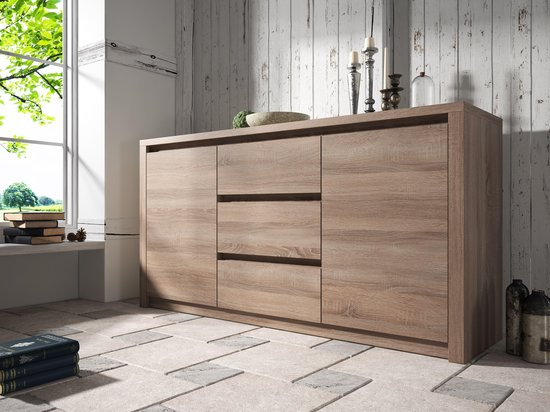 Meubella dressoir monaco truffel eiken 140 cm 550x4120