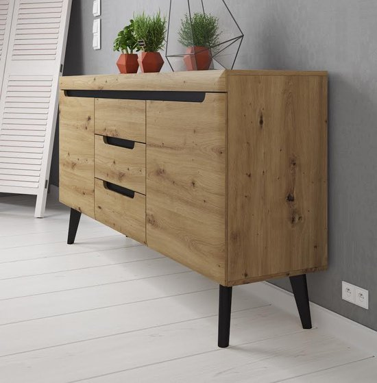 Meubella dressoir nebraska eiken 160 cm nkb1yl3pmmz8