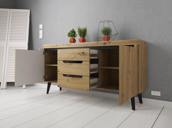 Meubella dressoir nebraska eiken 160 cm rpp7ow630r0k