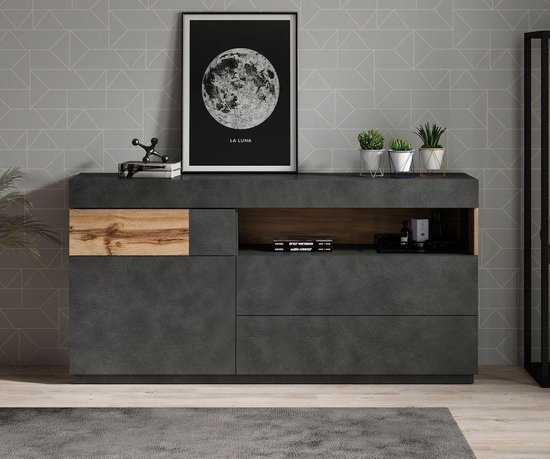 Meubella dressoir sublime grijs eiken 169 cm yyzrrqjre769