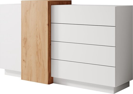 Meubella dressoir three wit eiken 160 cm 7wxqqq59pvry wqw2g8