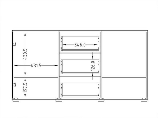 Mobistoxx commode babel, sanremo eik, dressoir met 2 deuren en 3 ladesn, zonder led yvqqkw22kmny mjzo4kp