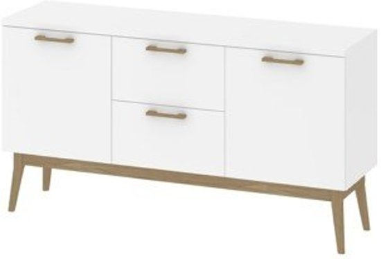 Tvilum dressoir design metro wit en massief eiken 147 cm breed 92000000474253730