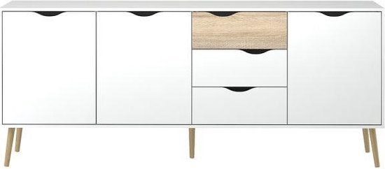 Tvilum napoli dressoir 195 cm breed wit eiken rylxvjoyrvo